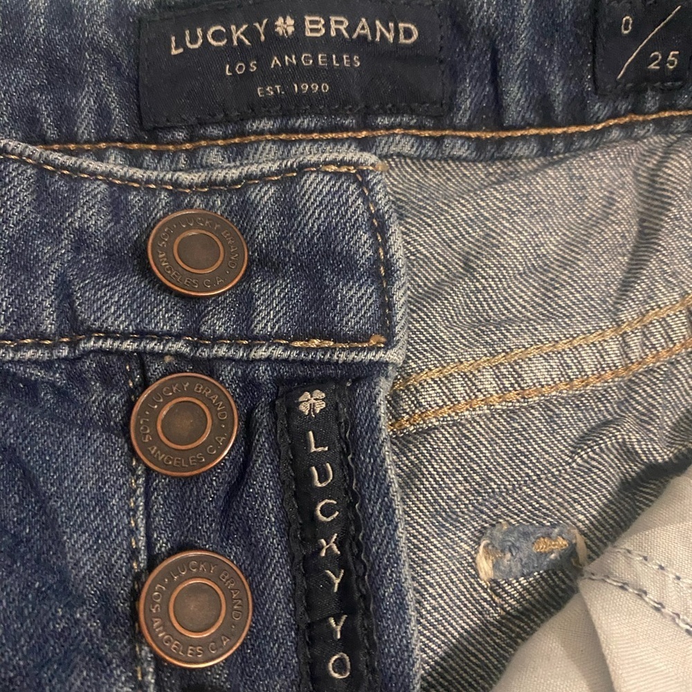 Lucky Brand Blue Jean Shorts Distressed Casual - Picture 9 of 12